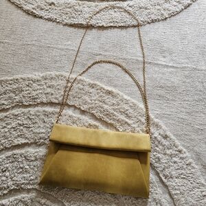 Urban Expressions Emilia Clutch, Mustard Yellow Snake Print